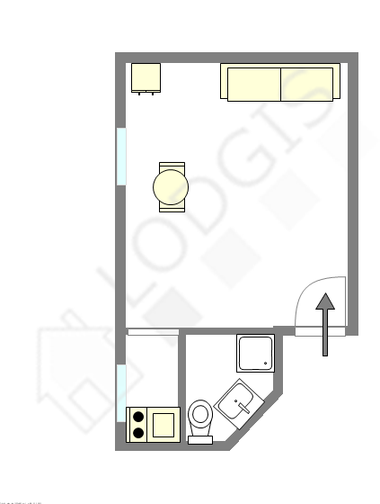 Apartment Paris 18° - Interactive plan