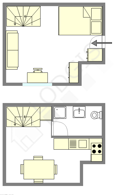 Duplex Paris 17° - Interactive plan