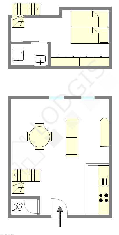Duplex Paris 7° - Plan interactif