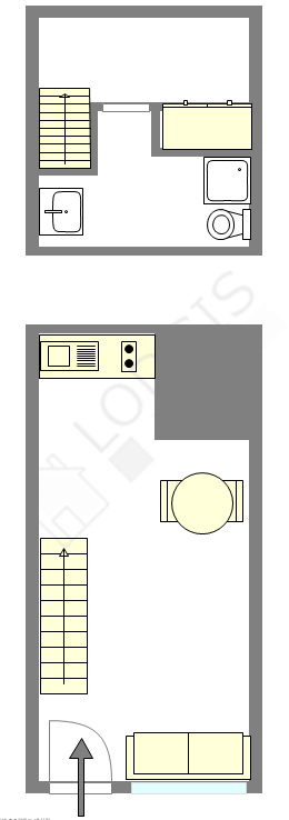 Duplex Paris 3° - Plan interactif