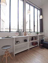双层公寓 巴黎14区 - 客厅