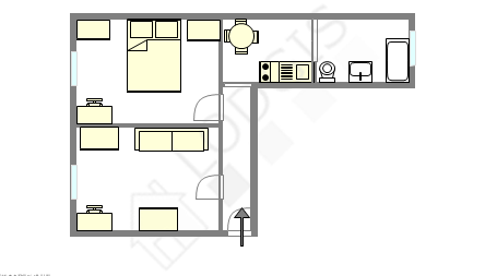Apartamento París 14° - Plano interactivo