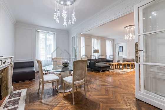 Living room with wooden floor