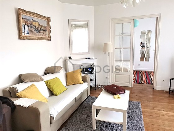 Living room with wooden floor
