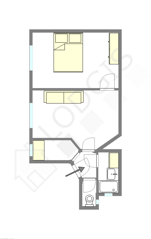 Квартира Париж 15° - Интерактивный план