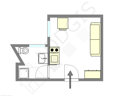 Appartement Paris 18° - Plan interactif