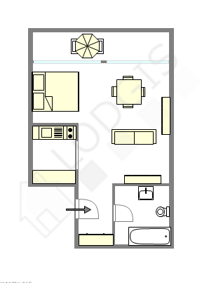 Квартира Courbevoie - Интерактивный план