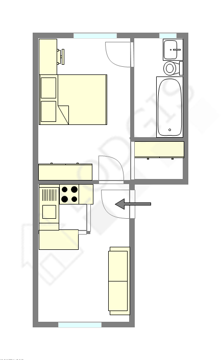 Apartamento París 18° - Plano interactivo