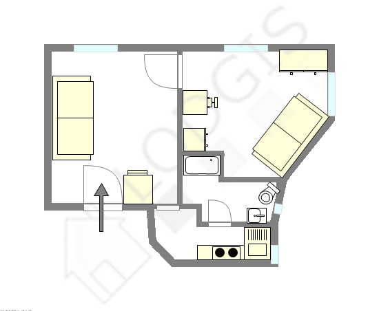 Квартира Париж 10° - Интерактивный план