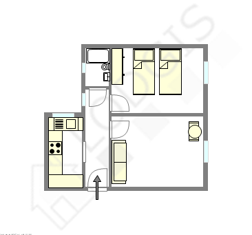 Apartment Paris 11° - Interactive plan
