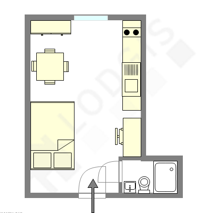 Appartement Paris 17° - Plan interactif