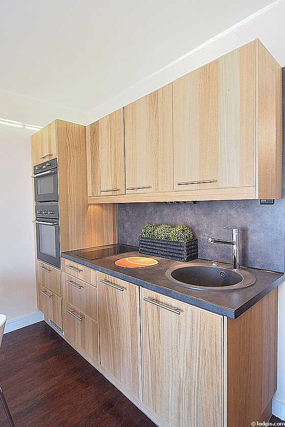 Beautiful kitchen with wooden floor
