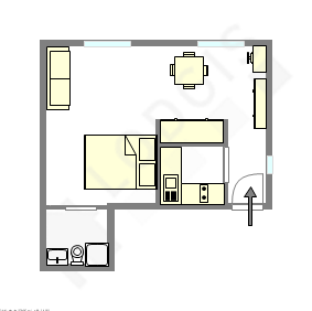 Appartement Paris 20° - Plan interactif