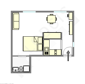 Apartment Paris 20° - Interactive plan