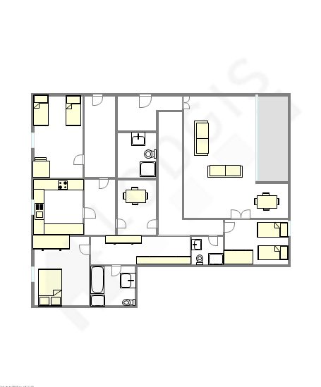 Apartment Paris 16° - Interactive plan