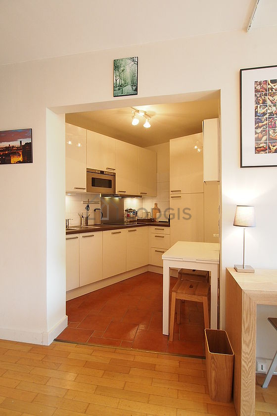 Beautiful kitchen with tile floor
