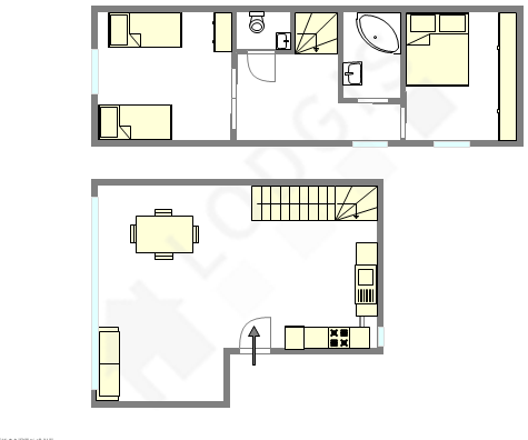 duplex Parigi 18° - Piantina interattiva