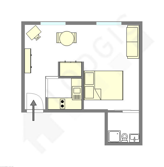 Квартира Париж 20° - Интерактивный план