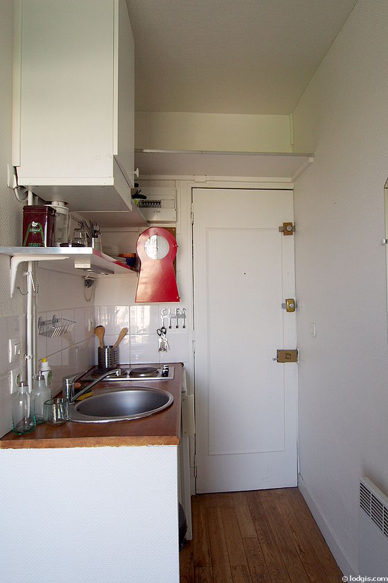 Kitchen with wooden floor