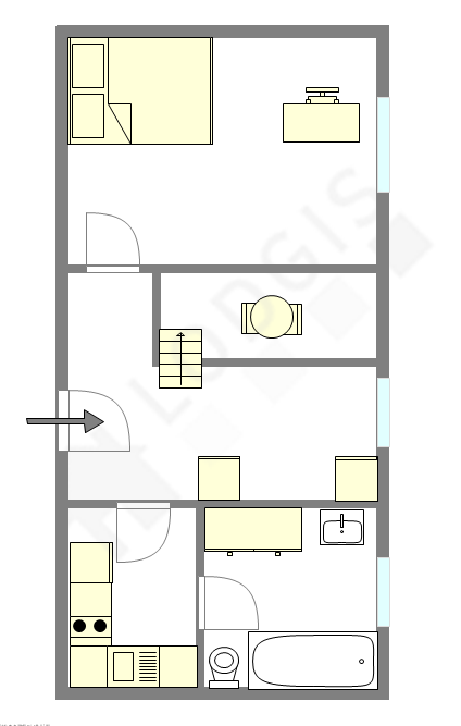 Apartment Asnières-Sur-Seine - Interactive plan