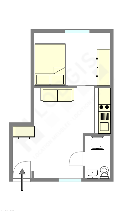 Квартира Париж 4° - Интерактивный план