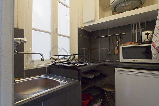 Kitchen with tile floor