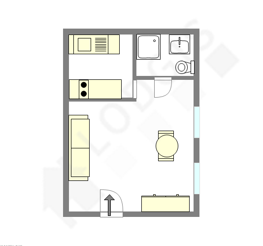 Apartamento Paris 18° - Plano interativo