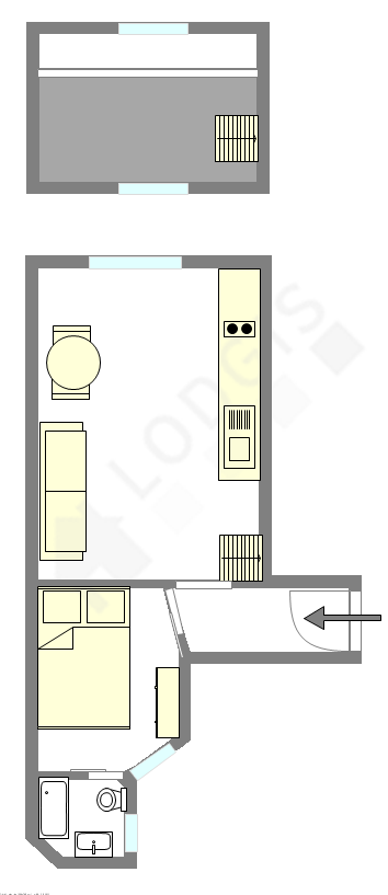 Квартира Париж 11° - Интерактивный план