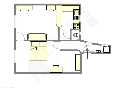 Квартира Париж 5° - Интерактивный план