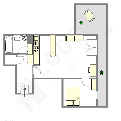 Квартира Puteaux - Интерактивный план