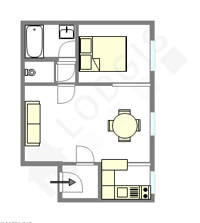 Wohnung Paris 11° - Interaktiven Plan