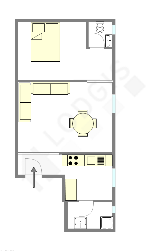 Квартира Париж 10° - Интерактивный план