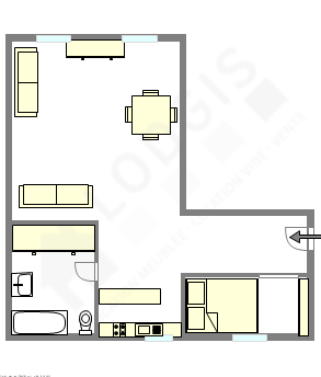 Apartamento Paris 3° - Plano interativo