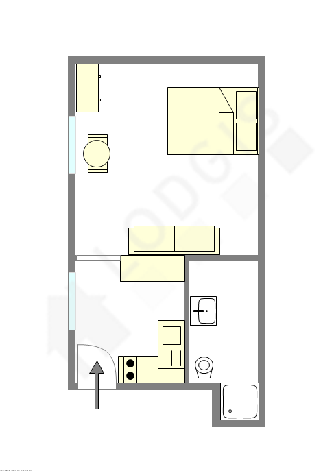 Appartement Paris 15° - Plan interactif
