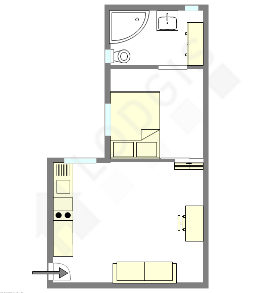 Appartement Paris 8° - Plan interactif