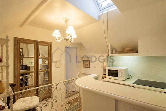 Kitchen equipped with washing machine, dryer, refrigerator, freezer