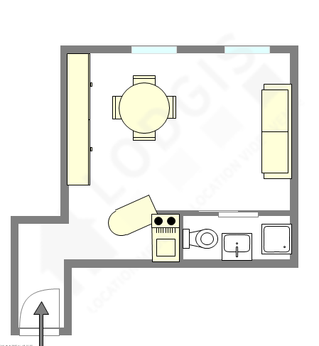 Apartamento Paris 18° - Plano interativo