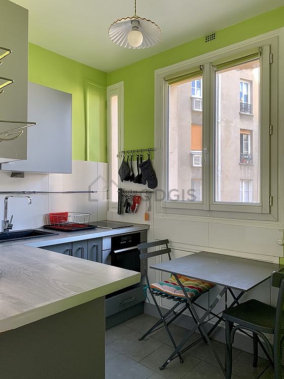 Great kitchen with tile floor