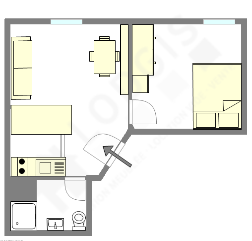 Квартира Париж 5° - Интерактивный план
