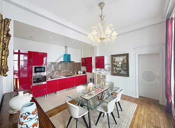 Beautiful kitchen with tile floor