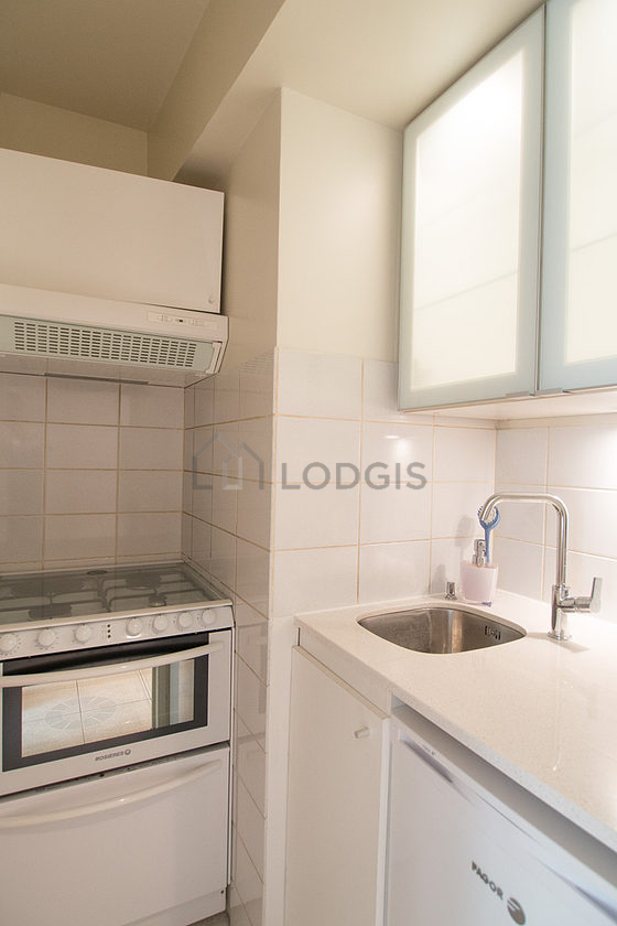 Kitchen with tile floor