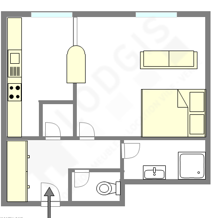 Appartement Paris 13° - Plan interactif