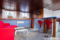 Barge Paris 13° - Living room