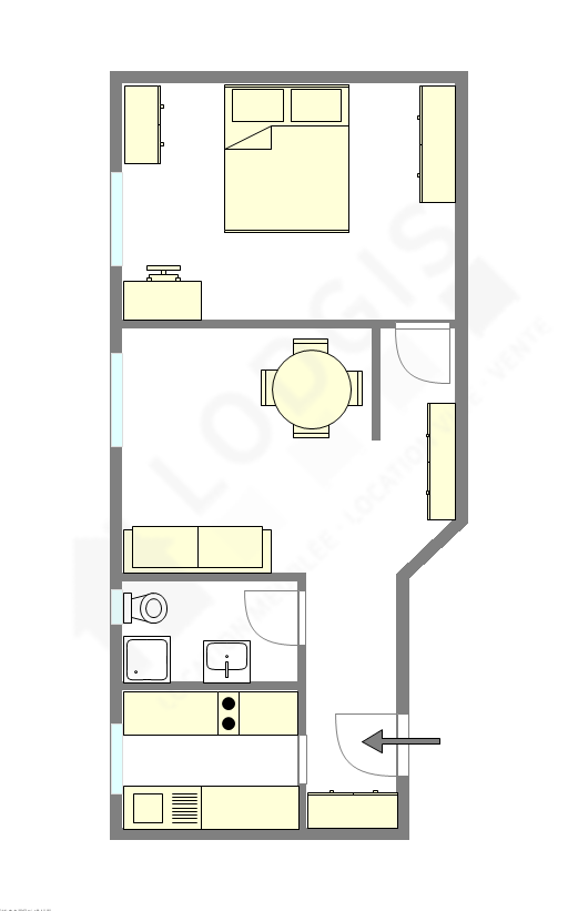 Appartement Paris 15° - Plan interactif