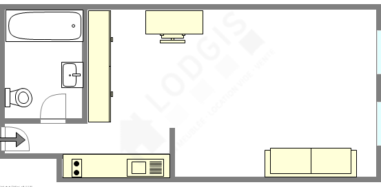 Apartment Paris 1° - Interactive plan