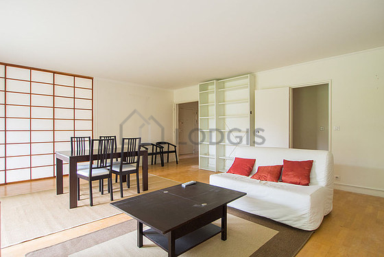 Living room with wooden floor