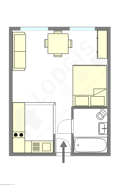Квартира Париж 4° - Интерактивный план