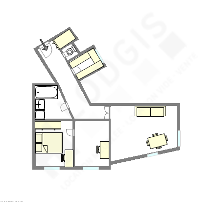 Apartment Paris 16° - Interactive plan
