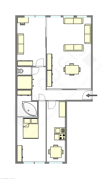 Appartamento Parigi 11° - Piantina interattiva