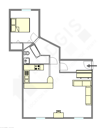 Appartamento Parigi 10° - Piantina interattiva